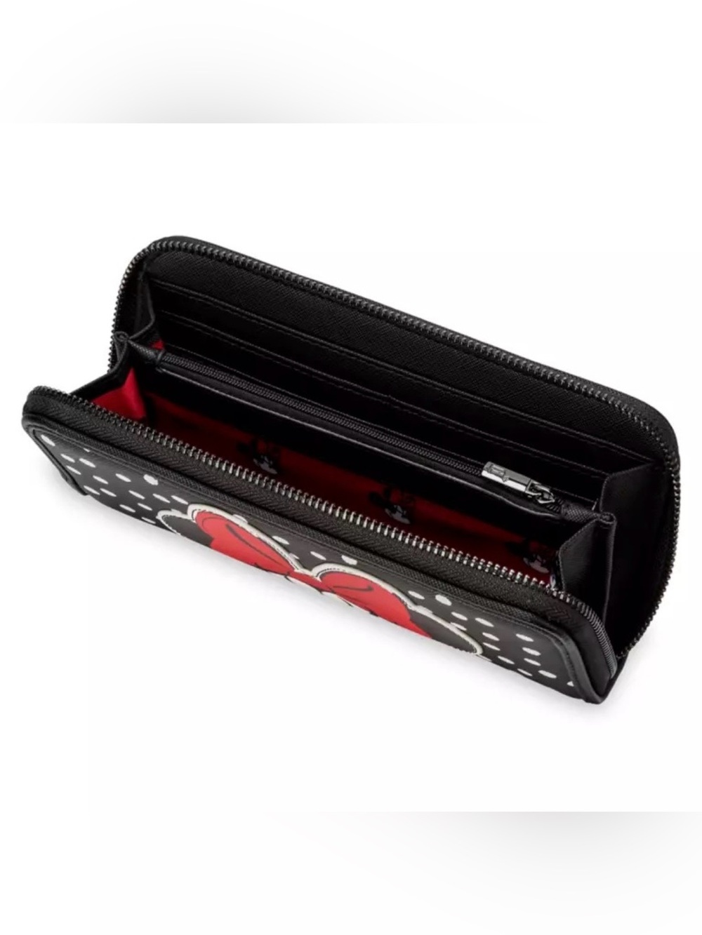 NWT Disney Parks Loungefly Wallet - Minnie Mouse With Polka Dots - Picture 3 of 15